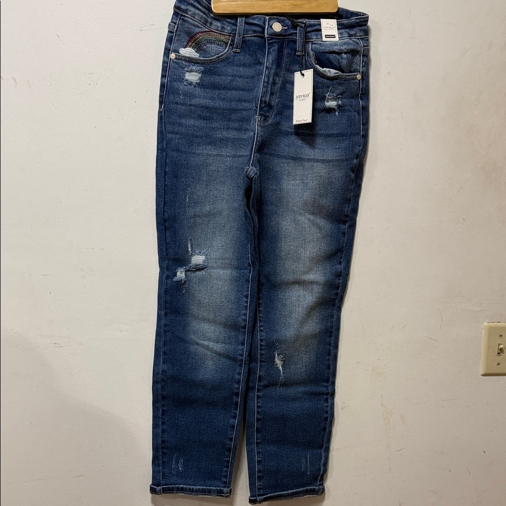 Judy Blue Women's Blue Distressed Jeans